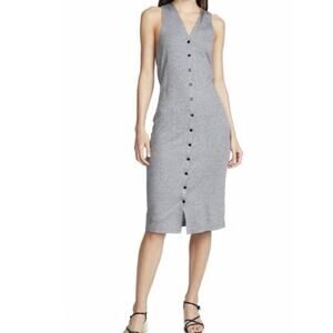 RAG & BONE Mac Midi Tank Dress in Heather Gray Sz S